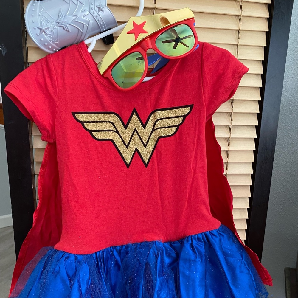 Kids Wonder Women Dress and Accessories